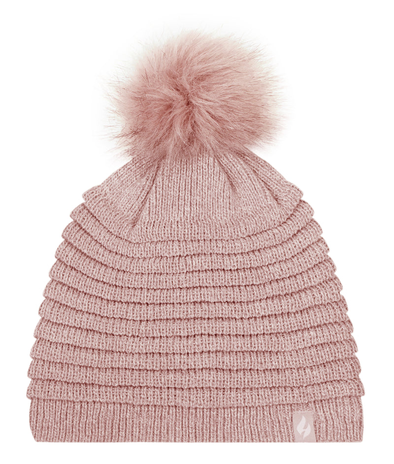 Women's Cannes Ribbed Hat With Pom Pom