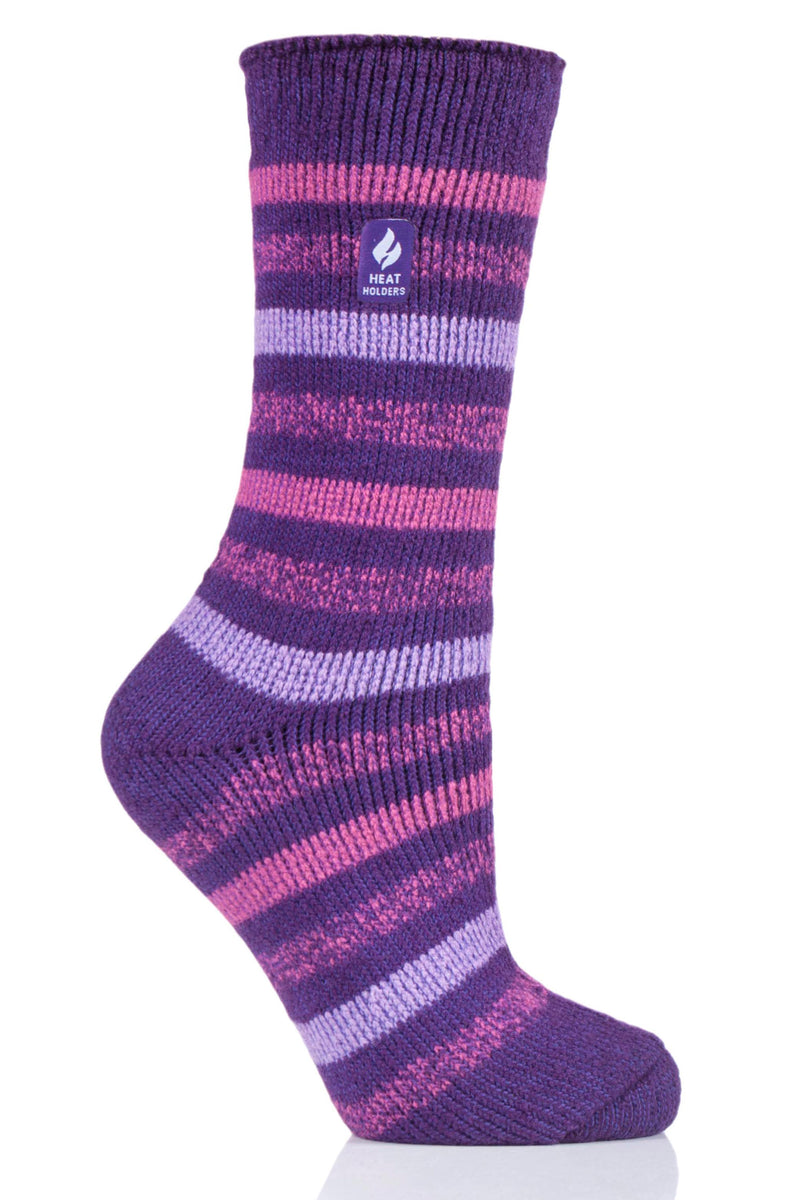 Chaussettes mi-mollet Rosebud ORIGINAL™ à rayures multi-torsadées pour femmes