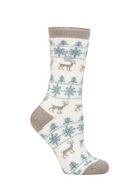 Women's LITE® Jade Holiday Outdoor Deer Crew Socks