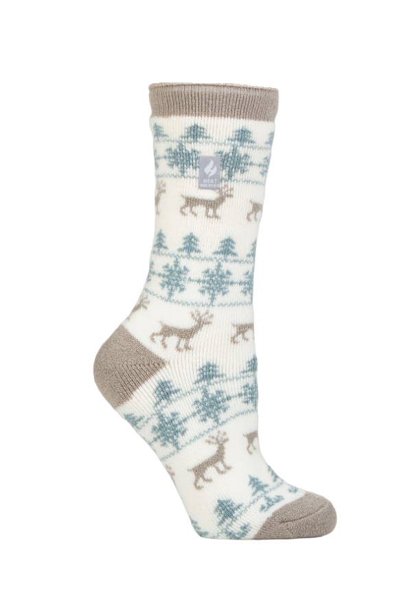 Women's LITE® Jade Holiday Outdoor Deer Crew Socks