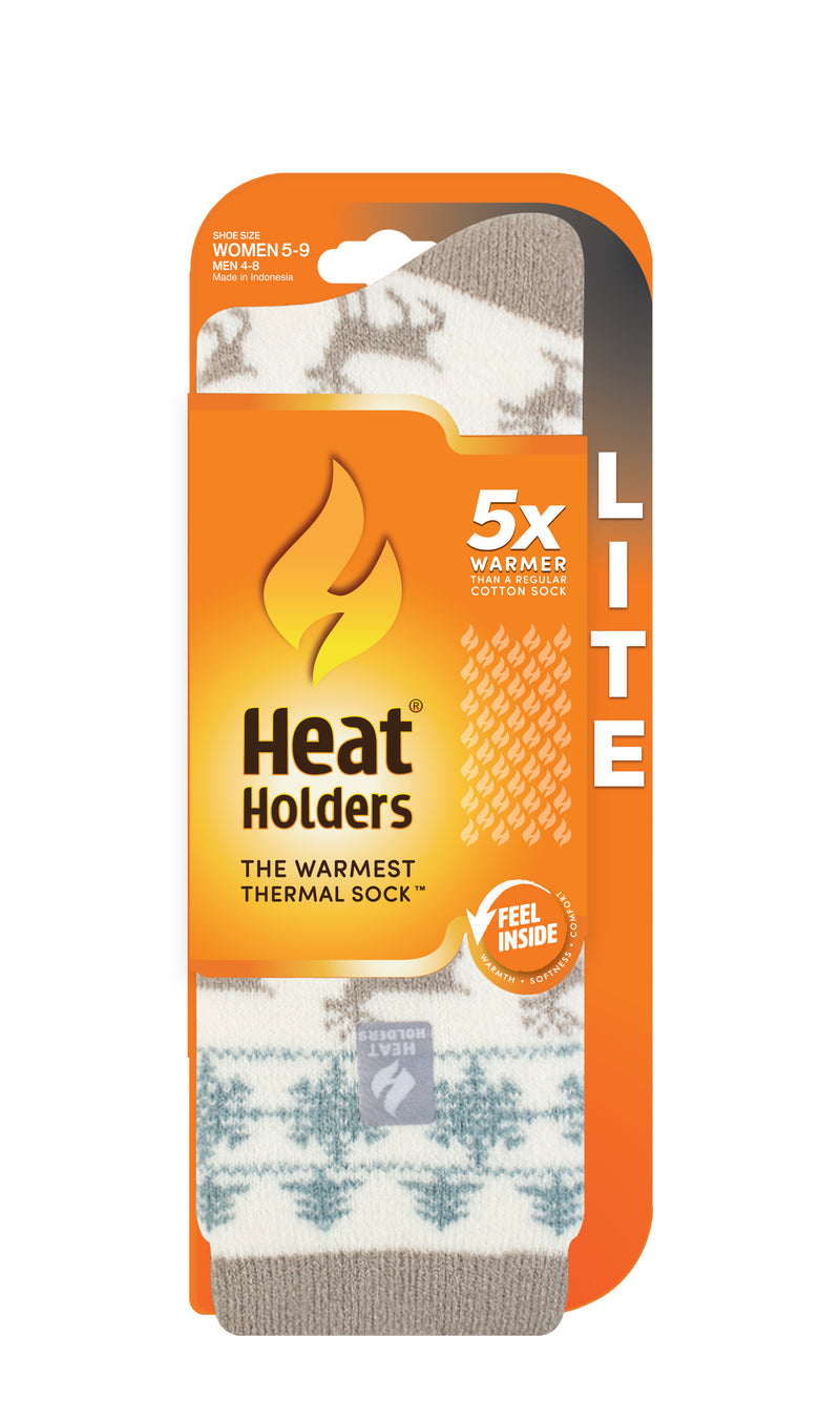 Women's LITE® Jade Holiday Outdoor Deer Crew Socks