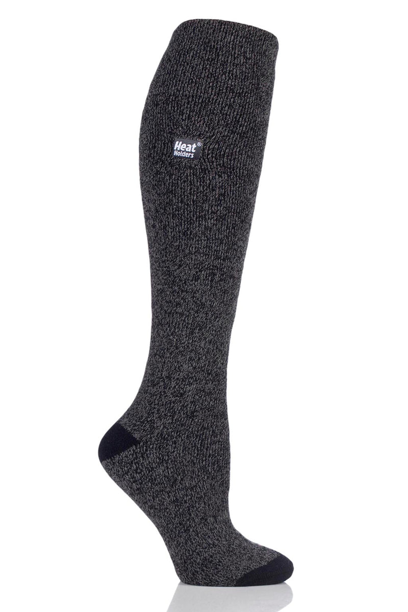 Heat Holders Women's Calla Lite Twist Thermal Long Sock Black/Grey