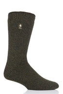 Heat Holders Men's Dunnock Original Twist Crew Thermal Sock Forest Green/Olive