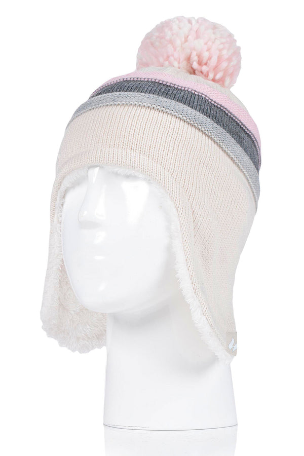 Heat Holders Kids Snowy Retreat Thermal Hat Buttercream