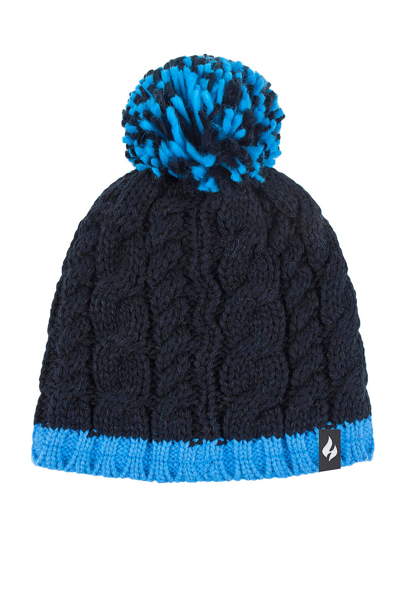 Heat Holders Kids Wanderlust Thermal Hat Black - Flat