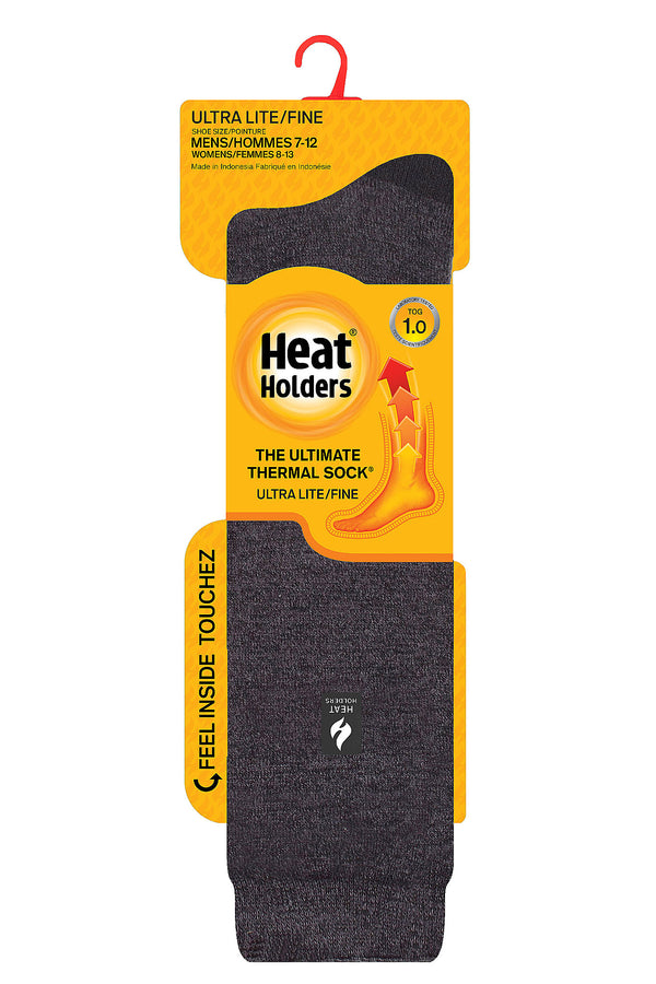 Heat Holders Men's Charlie Ultra Lite Twist Long Thermal Sock Black - Packaging