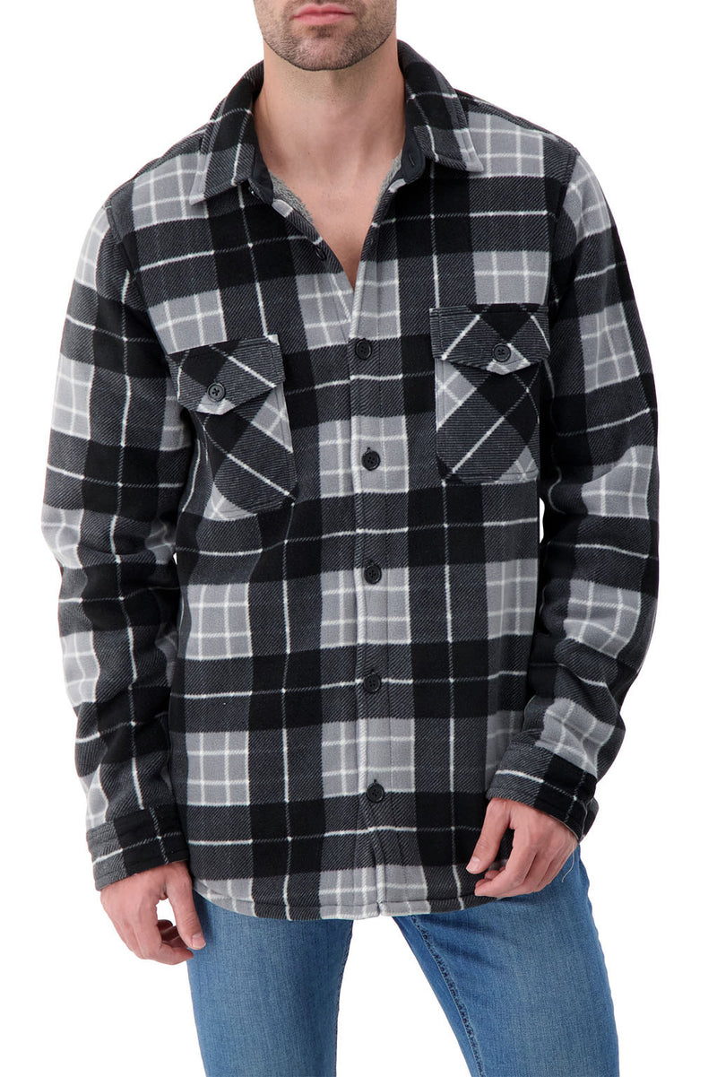 Men's Jax Long Sleeve Plaid Shirt Jacket – Heat Holders Canada