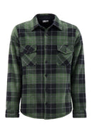Heat Holders Mens Jax Long Sleeve Plaid Shirt Jacket Hunter/Black