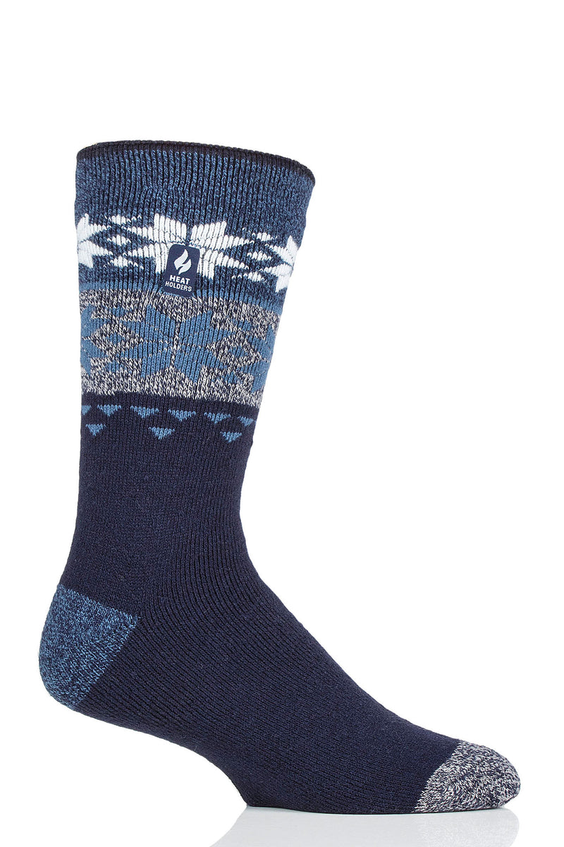 Heat Holders Men's Svenson Lite Fairisle Thermal Crew Sock Navy