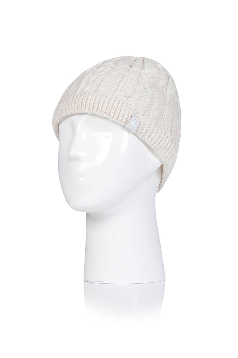Heat Holders Women's Alesund Cable Knit Thermal Hat Buttercream