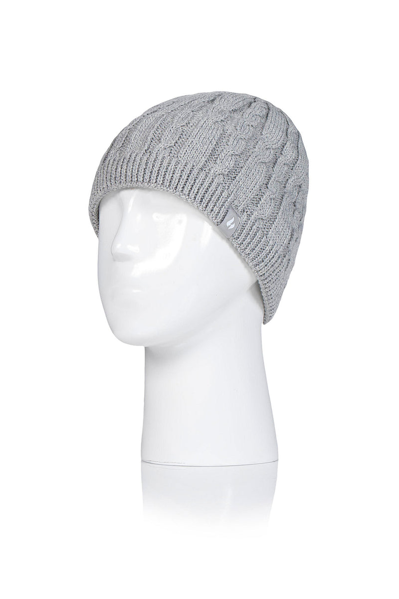 Heat Holders Women's Alesund Cable Knit Thermal Hat Cloud Grey