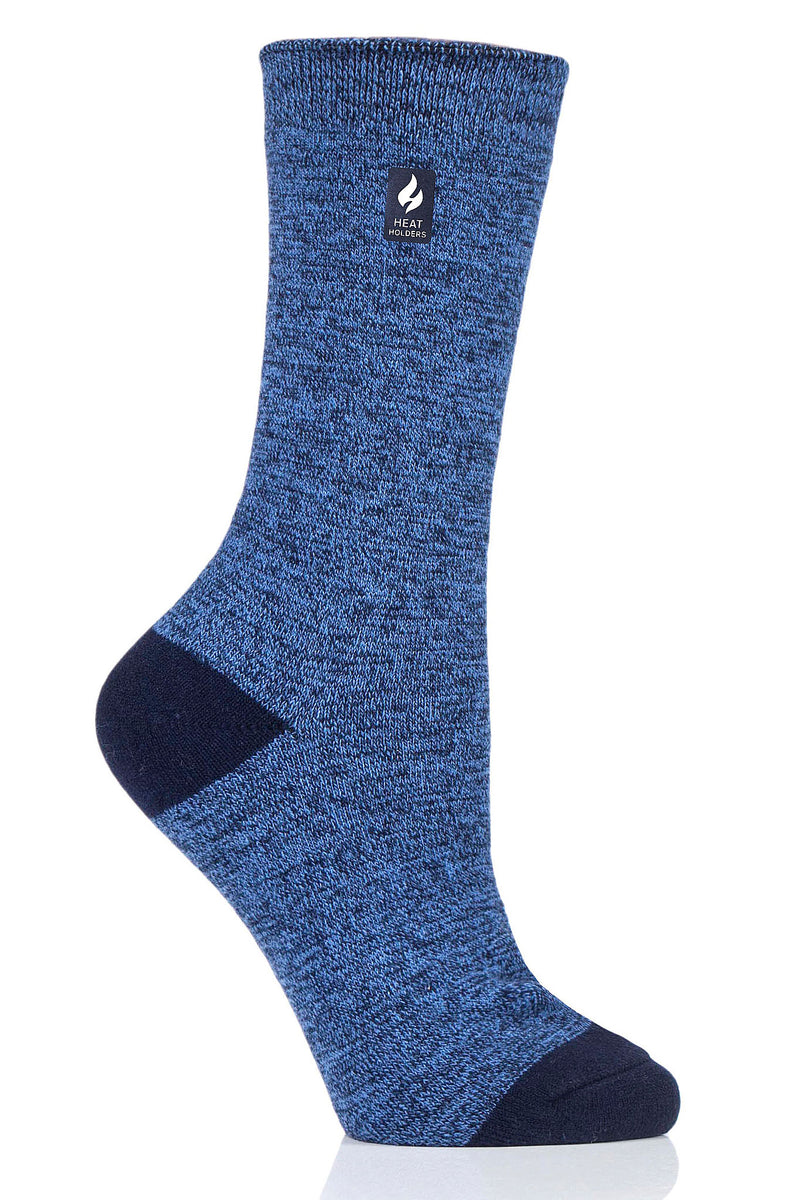 Heat Holders Women's Brenda Ultra Lite Twist Thermal Crew Sock Navy