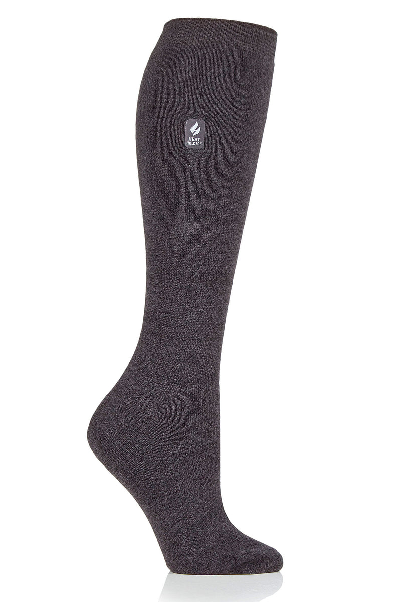 Heat Holders Women's Holly Ultra Lite Twist Long Thermal Sock Charcoal