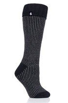 Heat Holders Women's Rachel Ribbed Thermal Boot Sock Mid Black/Cream