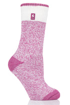 Heat Holders Women's Willow Lite Block Twist Thermal Crew Sock Pink