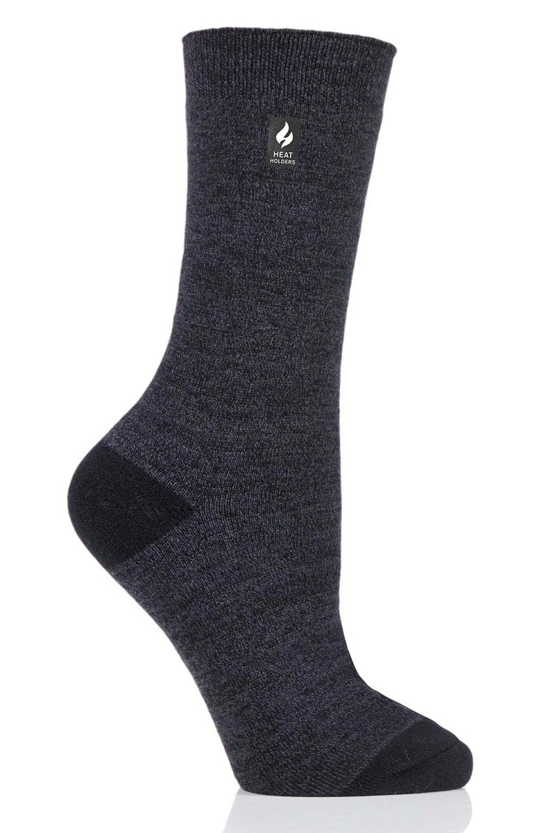 Heat Holders Women's Brenda Ultra Lite Twist Thermal Crew Sock Black