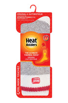 Heat Holders Women's Snowdrop Cream Block Twist Thermal Crew Sock Grey - Packaging