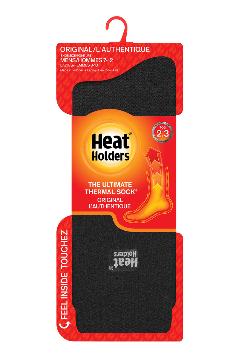 Heat Holders Men's Joshua Original Thermal Crew Sock Black - Packaging