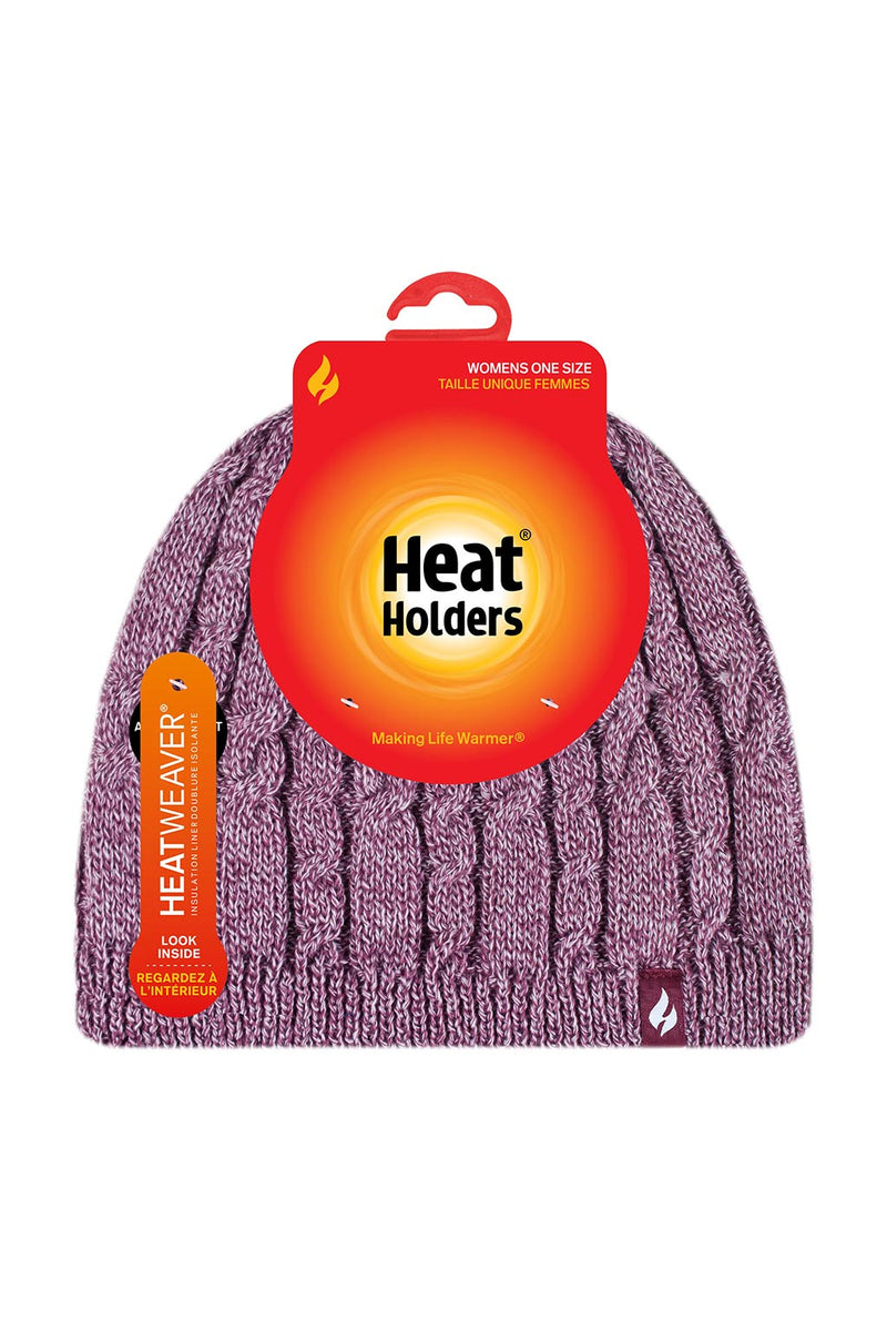 Heat Holders Women's Alesund Cable Knit Thermal Hat Rose - Packaging
