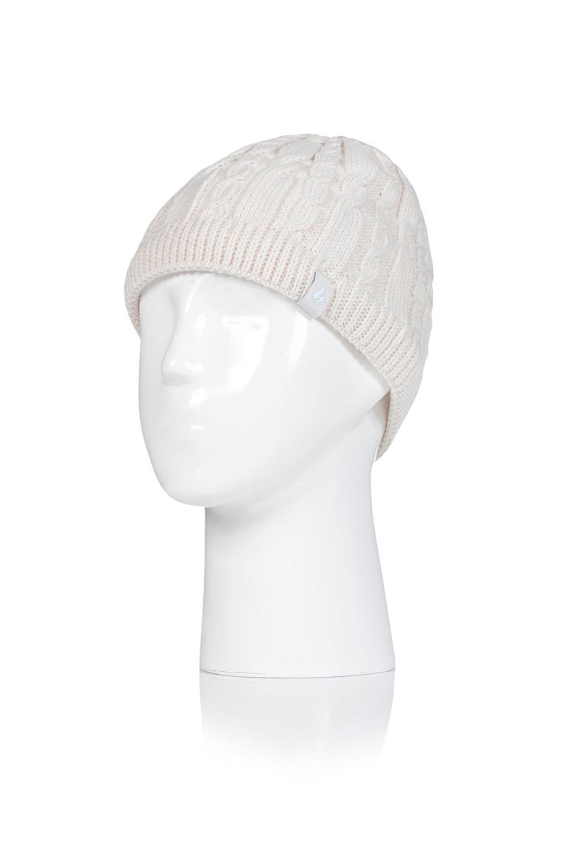 Heat Holders Women's Alesund Cable Knit Thermal Hat Cream