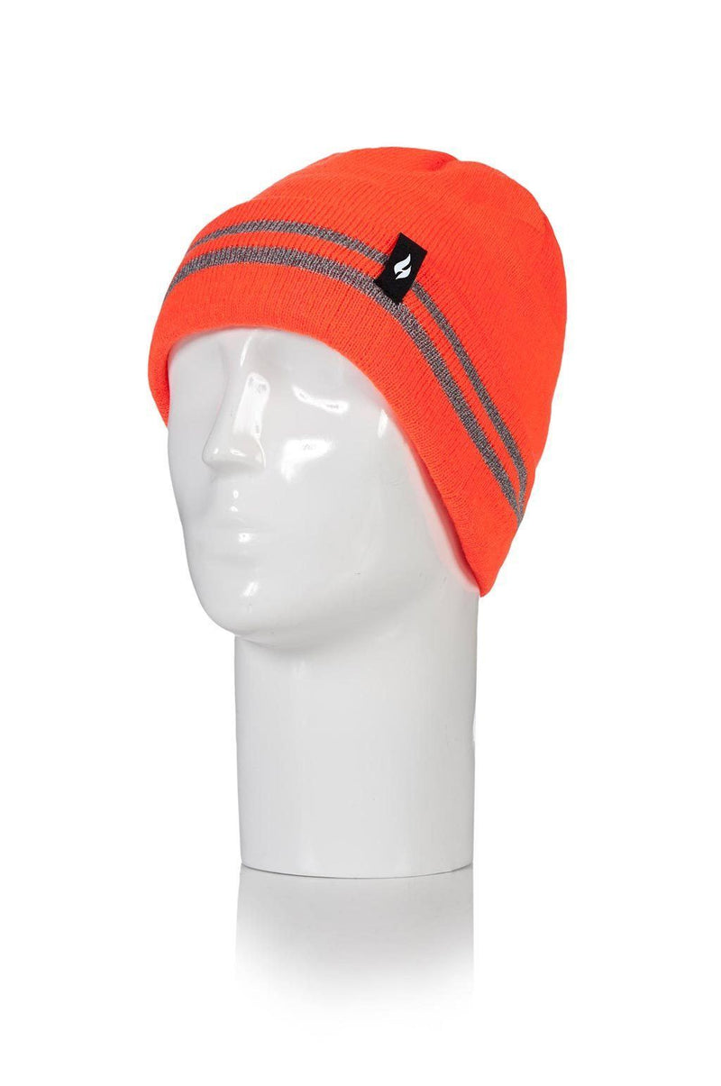 Heat Holders Worxx Men's Richard Roll Up Thermal Hat Bright Orange