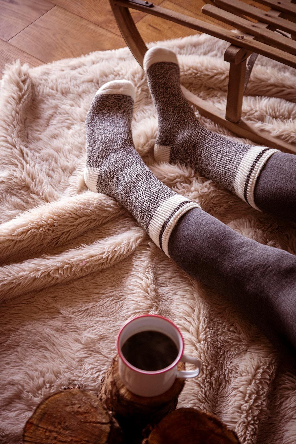 Heat Holders® Men's ORIGINAL™ Cream Block Twist Crew Socks | Heat