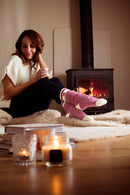 Heat Holders Women's Snowdrop Cream Block Twist Thermal Crew Sock - Lifestyle